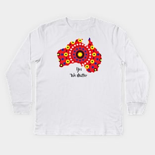 Australian aboriginal art design Kids Long Sleeve T-Shirt